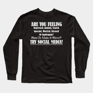 TRY SOCIAL MEDIA Long Sleeve T-Shirt